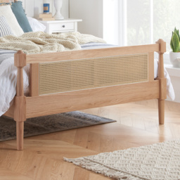 Geneva – King Size– French Style Rattan Bed – Oak – Wooden – 5ft - Happy Beds - thumbnail 4