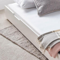 Tyler - Single - Trundle Guest Bed Only - White - Wood - 3ft - Happy Beds - thumbnail 3