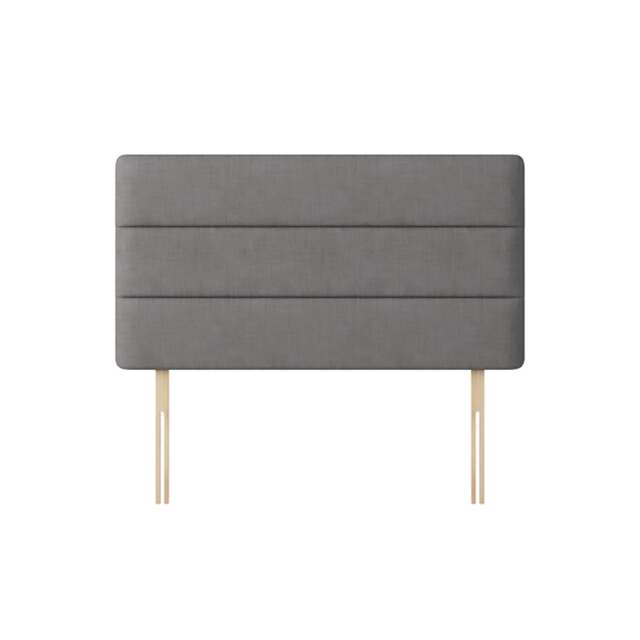 Cornell - Double - Lined Headboard - Dark Grey - Fabric - 4ft6 - Happy Beds - image 1
