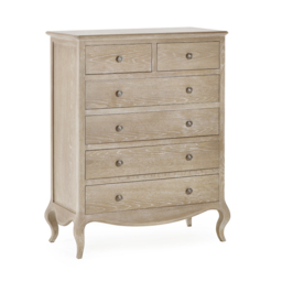 Camille - 4+2-Drawer Chest of Drawers - Oak - Wooden - Happy Beds - thumbnail 4