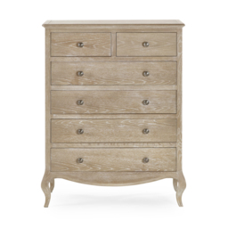 Camille - 4+2-Drawer Chest of Drawers - Oak - Wooden - Happy Beds - thumbnail 6