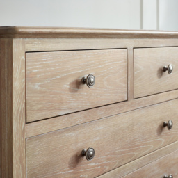 Camille - 4+2-Drawer Chest of Drawers - Oak - Wooden - Happy Beds - thumbnail 2