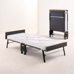 Jay-Be – Small Double - Grand Folding Bed with e-Pocket Mattress – White/Black – Metal/Fabric – 4ft - thumbnail 2