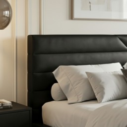 Chicago - King Size - Ottoman Storage TV Bed - Black - PU Leather - 5ft - Happy Beds - thumbnail 5