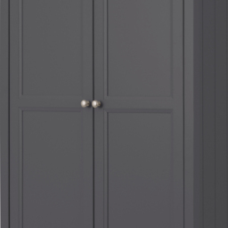 Maine - 2 Door Combination Wardrobe - Dark Grey - Wooden - Happy Beds - thumbnail 6
