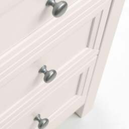 Maine - 5 Drawer Tall Chest - White - Wooden - Happy Beds - thumbnail 4