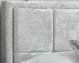 Hannover - Small Double -Light Grey - Velvet - 4ft - Happy Beds - thumbnail 5