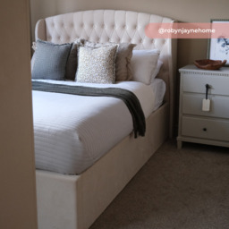 Warwick – Double – Ottoman Storage Bed – Oatmeal – Velvet – 4ft6 - Happy Beds - thumbnail 2