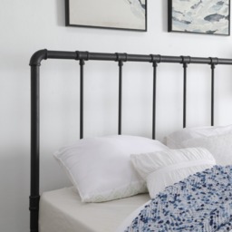 Kinnerton - Double - Industrial Style Bed- Black - Metal - 4ft6 - Happy Beds - thumbnail 4