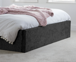 Berlin - Single - Ottoman Storage Bed - Black - Crushed Velvet - Single - Happy Beds - thumbnail 6