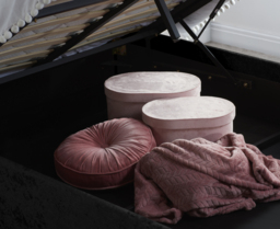 Berlin - Single - Ottoman Storage Bed - Black - Crushed Velvet - Single - Happy Beds - thumbnail 5