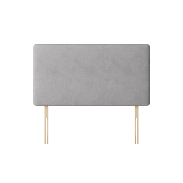Cornell - Double - Plain Headboard - Light Grey - Fabric - 4ft6 - Happy Beds - image 1