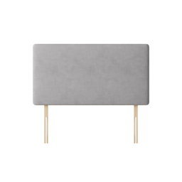Cornell - Double - Plain Headboard - Light Grey - Fabric - 4ft6 - Happy Beds