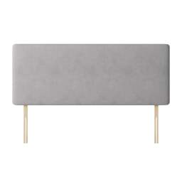 Cornell - Double - Plain Headboard - Light Grey - Fabric - 4ft6 - Happy Beds - thumbnail 5