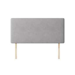 Cornell - Double - Plain Headboard - Light Grey - Fabric - 4ft6 - Happy Beds - thumbnail 4