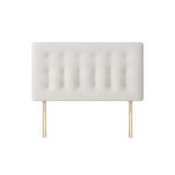 Cornell - Small Double - Buttoned Headboard - White - Fabric - 4ft - Happy Beds - thumbnail 1