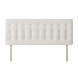 Cornell - Small Double - Buttoned Headboard - White - Fabric - 4ft - Happy Beds - thumbnail 5