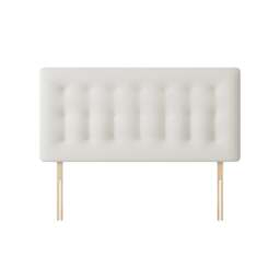 Cornell - Small Double - Buttoned Headboard - White - Fabric - 4ft - Happy Beds - thumbnail 4