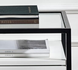 Universal - 1 Drawer Bedside Table - White/Black - Wooden/Metal - thumbnail 7