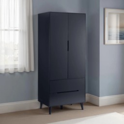 Alicia - 2 Door Combination Wardrobe - Grey - Wooden - Happy Beds - thumbnail 2