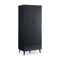Alicia - 2 Door Combination Wardrobe - Grey - Wooden - Happy Beds - thumbnail 3