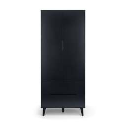 Alicia - 2 Door Combination Wardrobe - Grey - Wooden - Happy Beds - thumbnail 5