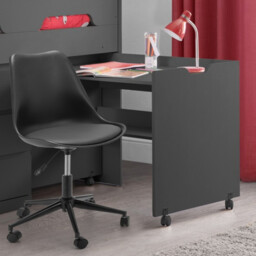 Jupiter - Single - Kids Mid Sleeper Bed - Cabin Bed - Desk and Storage - Dark Grey - 3ft - Happy Beds - thumbnail 5