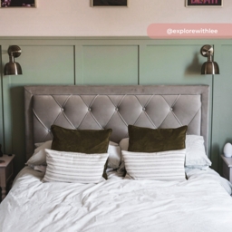Woodbury - Super King Size - 4-Drawer Storage Bed - Grey - Velvet - 6ft - Happy Beds - thumbnail 4