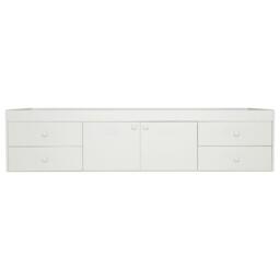 Arctic - Single - Kids Low Sleeper 4 Drawer Storage Bed - White - Wood - 3ft - Happy Beds - thumbnail 5