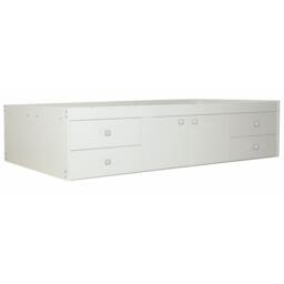 Arctic - Single - Kids Low Sleeper 4 Drawer Storage Bed - White - Wood - 3ft - Happy Beds - thumbnail 4