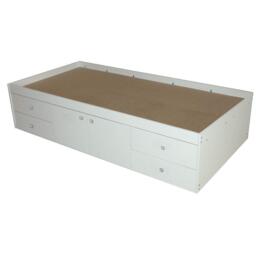 Arctic - Single - Kids Low Sleeper 4 Drawer Storage Bed - White - Wood - 3ft - Happy Beds - thumbnail 6