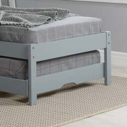 Buxton - Single - Guest Bed - Grey - Wood - 3ft - Happy Beds - thumbnail 6