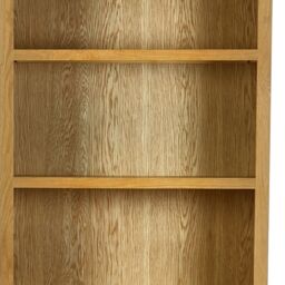 Mallory – Tall Bookcase with 5 Built-In Shelves – Oak – Wooden - thumbnail 4