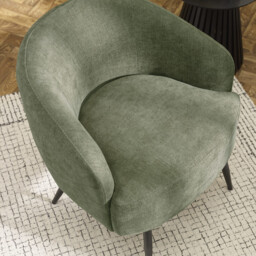 Dahlia - Accent Chair - Green - Fabric - Happy Beds - thumbnail 2