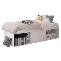 Arctic - Single - Kids Low Sleeper Storage Bed - White - Wood - 3ft - Happy Beds - thumbnail 3