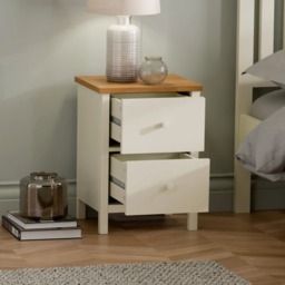 Coxmoor 2-Drawer Bedside Table - Oak - Wooden - Happy Beds - thumbnail 2