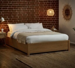 Westbrook – Double – Platform Ottoman Storage Bed – Oak – Wooden – 5ft - Happy Beds - thumbnail 3