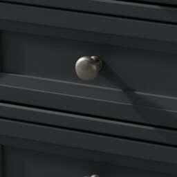 Maine - 3 Drawer Bedside Table - Dark Grey - Wooden - Happy Beds - thumbnail 4