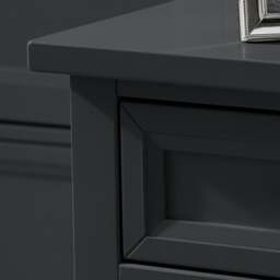 Maine - 3 Drawer Bedside Table - Dark Grey - Wooden - Happy Beds - thumbnail 5