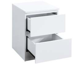 Oslo - 2 Drawer Bedside Table - White - Wooden - Happy Beds - thumbnail 7