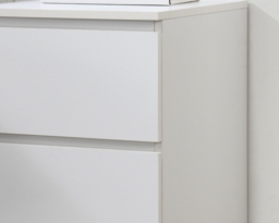 Oslo - 2 Drawer Bedside Table - White - Wooden - Happy Beds - thumbnail 2