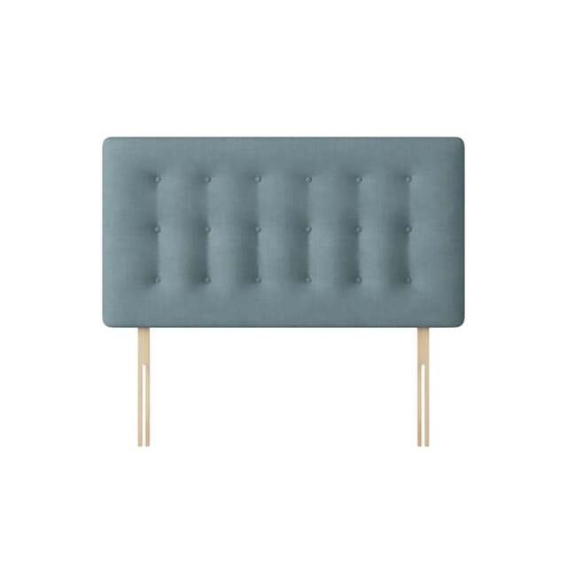 Cornell - Small Double - Buttoned Headboard - Duck Egg Blue - Fabric - 4ft - Happy Beds - image 1
