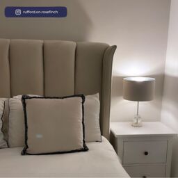 Aurora - Double Bed - Ottoman Storage - Neutral Stone - Velvet - 4ft6 - Happy Beds - thumbnail 5