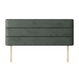 Cornell - Small Double - Lined Headboard - Dark Grey - Velvet - 4ft - Happy Beds - thumbnail 5