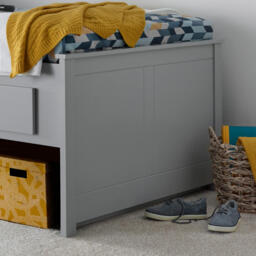 Veera - Single - Guest Day Bed - Grey - Wooden - 3ft - Happy Beds - thumbnail 3