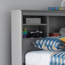 Veera - Single - Guest Day Bed - Grey - Wooden - 3ft - Happy Beds - thumbnail 5