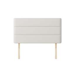 Cornell - Small Double - Lined Headboard - White - Fabric - 4ft - Happy Beds
