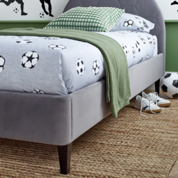Football - Kids’ Bed - Grey - Velvet - 3ft - Happy Beds - thumbnail 4