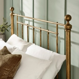 Aurelia - Double - Antique Style Bed - Antique Brass - Metal - 4ft6 - thumbnail 2