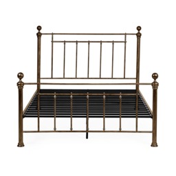 Aurelia - Double - Antique Style Bed - Antique Brass - Metal - 4ft6 - thumbnail 5